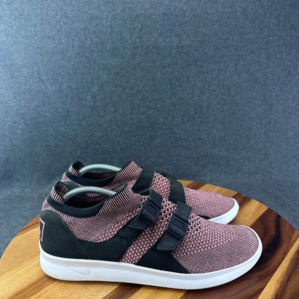 Nike Air Sock Racer Ultra Flyknit Mens 11 Pink Black Buckle Sneakers 898022-003